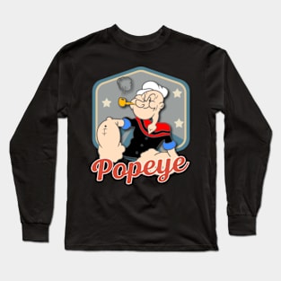 Wimpys Craving Dive into the Hilarious Escapades of Wimpy and His Love for Burgers on this Cartoon Long Sleeve T-Shirt